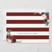 Burgunder Bouquet| Lebendiger Duschkopf Einladung (Rückseite)