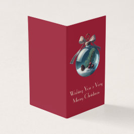 Burgunder Bow & Vintage Weihnachtskarten