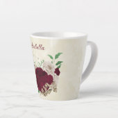 Burgunder Champagner-Blume Milchtasse (Rechte Ecke)