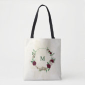 Burgunder Champagner-Blume Tasche (Vorderseite)