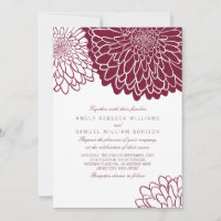 Burgunder-Chrysantheme Einfach Stylische Hochzeit