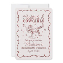 Burgunder Cocktail und Cowgirls Bash Bachelorette