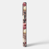 Burgunder Creme Frühlingsblumen Case-Mate iPhone Hülle (Rückseite / Links)
