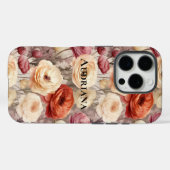 Burgunder Creme Frühlingsblumen Case-Mate iPhone Hülle (Rückseite (Horizontal))