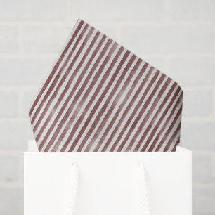 Burgunder Creme Streifen Weihnachten Seidenpapier