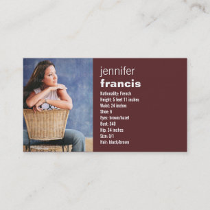 Burgunder, der Minibaut.-Karte kreuzt Visitenkarte