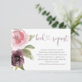 Burgunder-Duschbrause Mädchen Babydusche Buchungsa Begleitkarte (Stehend Vorderseite)