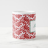 Burgunder-Efeu-Tunnel-bohrwagenTasse Jumbo-Tasse (Vorderseite)