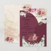 Burgunder Einschub Einlage Begleitkarte (Vorne/Hinten)