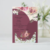 Burgunder Einschub Einlage Begleitkarte (Stehend Vorderseite)