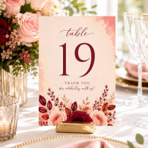 Burgunder Eleganz Rosafarben Florale Hochzeit