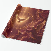 Burgunder Engel-Geschenkpapier Geschenkpapier (Ungerollt)