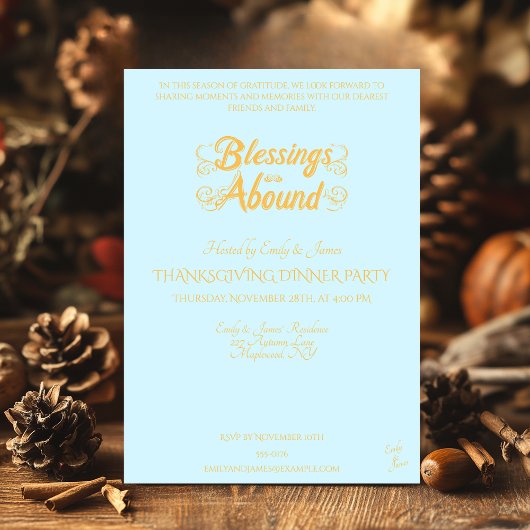 Burgunder Erntedank mit Cornucopia & Copper Einladung