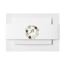 Burgunder erröten Einladungs-Bauch-Band