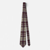 Burgunder Estate Plaid Luxus Krawatte (Vorderseite)