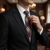 Burgunder Estate Plaid Luxus Krawatte