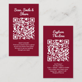 Burgunder-Foto-Sharing-Capture-Liebe-QR-Code  Visitenkarte