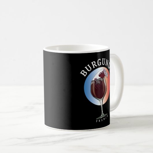 Burgunder Französischer Wein Kaffeetasse (VorderseiteRechts)