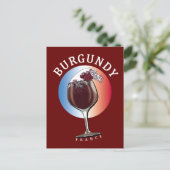 Burgunder Französischer Wein Postkarte (Stehend Vorderseite)