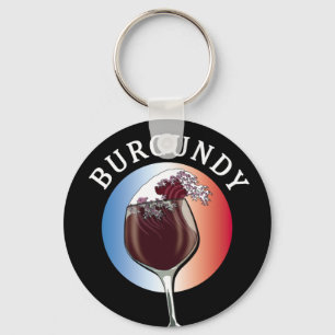 Burgunder Französischer Wein Schlüsselanhänger