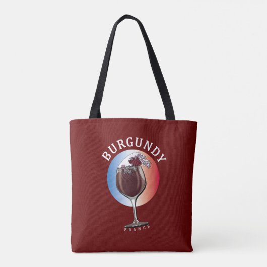 Burgunder Französischer Wein Tasche (Rückseite)