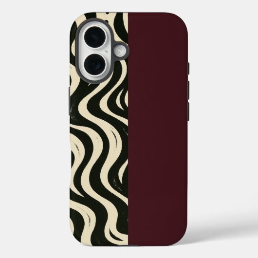 Burgunder geteilte Handyhülle Case-Mate iPhone Hülle (Rückseite)