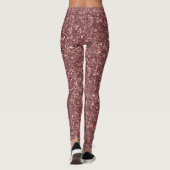 Burgunder Glitter Leggings (Rückseite)
