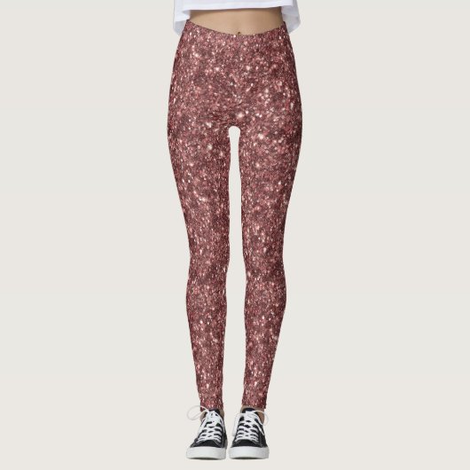 Burgunder Glitter Leggings (Vorderseite)