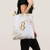 Burgunder-Gold-Blumenkranz  Tasche (Von Nahem)