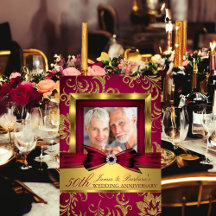Burgunder Gold Foto 50. Hochzeitstag