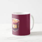 Burgunder-Gold-Kerze Kaffeetasse (VorderseiteRechts)