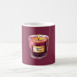 Burgunder-Gold-Kerze Kaffeetasse