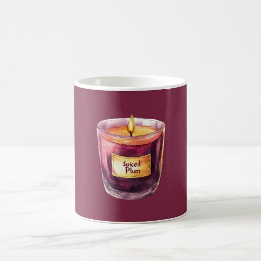 Burgunder-Gold-Kerze Kaffeetasse (Mittel)