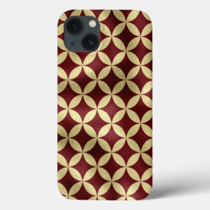 Burgunder-Gold-Metall-Peel-Muster Case-Mate iPhone Hülle