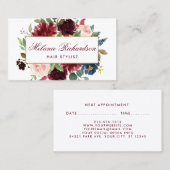 Burgunder-Goldblaue Terminkarte (Vorne/Hinten)