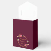 Burgunder goldene geometrische Blumen Mädchen Dusc Geschenkschachtel (Geöffnet)