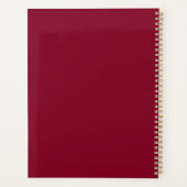 Burgunder Goldname Monogramm 2026 Planer (Rückseite)