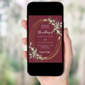 Burgunder Goldweihe Einladung