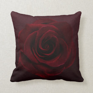 Burgunder-Gotik-Rose Kissen