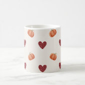 Burgunder-Herz-Kürbisse Kaffeetasse (Mittel)