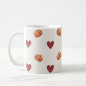 Burgunder-Herz-Kürbisse Kaffeetasse (Links)