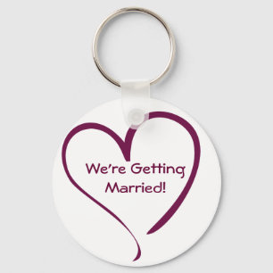 Burgunder-Herz Schlüsselanhänger