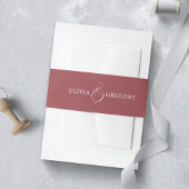 Burgunder Hochzeit Einladungsbanderole