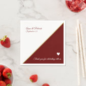 Burgunder Hochzeit Serviette (Beispiel)