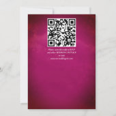 Burgunder Hochzeitsmaroon Blume moderner Bogen Einladung (Rückseite)