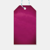 Burgunder Hochzeitsmaroon Blume moderner Bogen Geschenkanhänger (Rückseite)