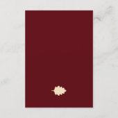 Burgunder-Hochzeitsregister Herbst Begleitkarte (Rückseite)