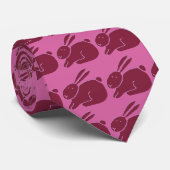 Burgunder-Kaninchen Krawatte (Gerollt)