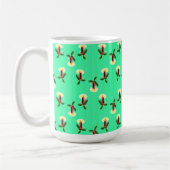 Burgunder Kerze mit Weihnachtslieder Kaffeetasse (Links)