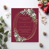 Burgunder Kiefernwald Einladung zur Hochzeit